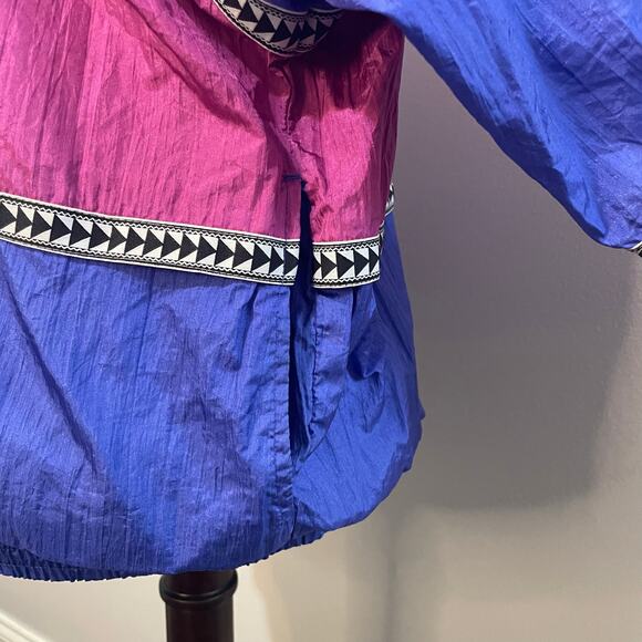 Cabazon Vintage 80s Windbreaker Lined Women's Size M Purple Pink - Picture 7 of 13